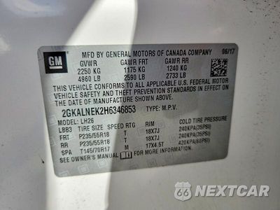 Zdjęcie 13 z 13 samochodu: 2017 GMC TERRAIN SLE VIN:2GKALNEK2H6346853 - miniatura