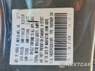 Zdjęcie 12 z 12 samochodu: 2013 HONDA ACCORD EXL VIN:1HGCR3F82DA024691 - miniatura