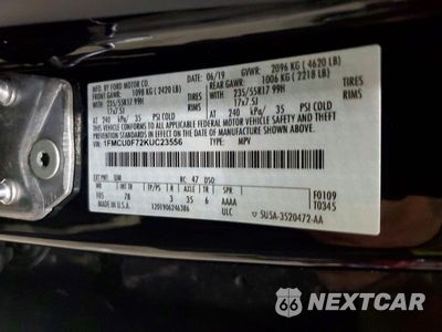 Zdjęcie 13 z 13 samochodu: 2019 FORD ESCAPE S VIN:1FMCU0F72KUC23556 - miniatura