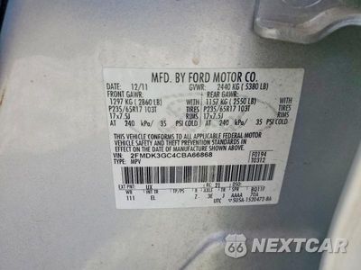 Zdjęcie 12 z 12 samochodu: 2012 FORD EDGE SE VIN:2FMDK3GC4CBA66868 - miniatura