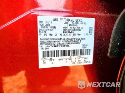 Zdjęcie 13 z 13 samochodu: 2015 FORD EDGE TITANIUM VIN:2FMTK4K91FBB50857 - miniatura