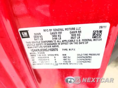 Zdjęcie 13 z 13 samochodu: 2012 CHEVROLET TRAVERSE LT VIN:1GNKRJED8CJ162870 - miniatura