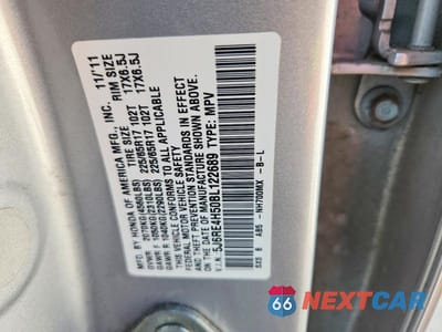 Zdjęcie 12 z 12 samochodu: 2011 HONDA CR-V EX VIN:5J6RE4H50BL122689 - miniatura