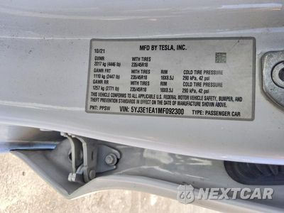 Zdjęcie 12 z 12 samochodu: 2021 TESLA MODEL 3 VIN:5YJ3E1EA1MF092300 - miniatura