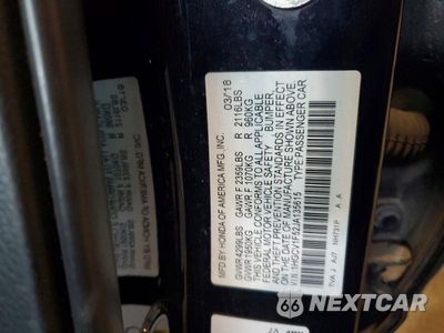 Zdjęcie 12 z 12 samochodu: 2018 HONDA ACCORD EXL VIN:1HGCV1F52JA135615 - miniatura
