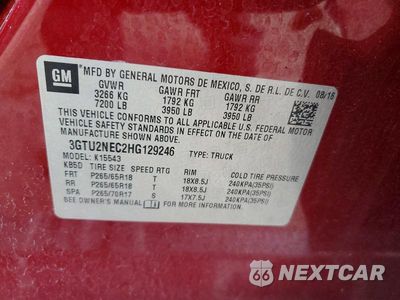 Zdjęcie 12 z 12 samochodu: 2017 GMC SIERRA K1500 SLT VIN:3GTU2NEC2HG129246 - miniatura
