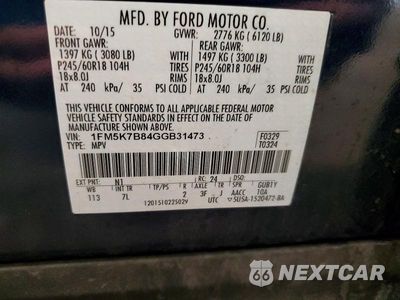 Zdjęcie 14 z 14 samochodu: 2016 FORD EXPLORER VIN:1FM5K7B84GGB31473 - miniatura