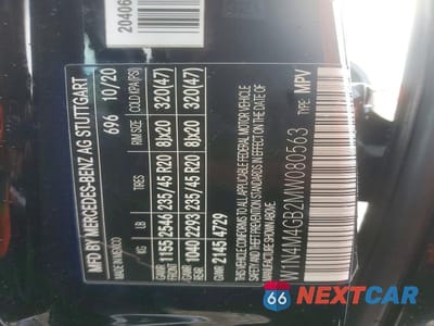Zdjęcie 12 z 12 samochodu: 2021 MERCEDES-BENZ GLB 250 VIN:W1N4M4GB2MW080563 - miniatura