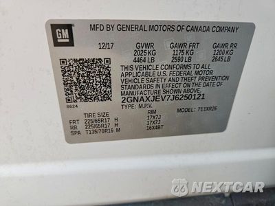Zdjęcie 13 z 13 samochodu: 2018 CHEVROLET EQUINOX LT VIN:2GNAXJEV7J6250121 - miniatura
