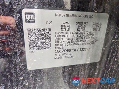 Zdjęcie 13 z 13 samochodu: 2023 CHEVROLET MALIBU LT VIN:1G1ZD5ST3PF132377 - miniatura