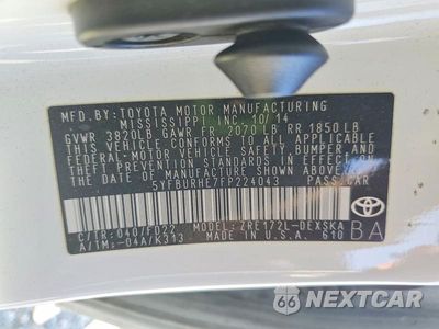Zdjęcie 12 z 12 samochodu: 2015 TOYOTA COROLLA S PLUS VIN:5YFBURHE7FP224043 - miniatura