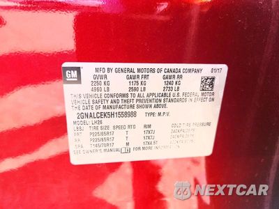 Zdjęcie 14 z 14 samochodu: 2017 CHEVROLET EQUINOX LT VIN:2GNALCEK5H1558988 - miniatura