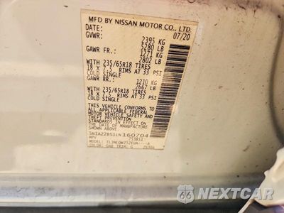 Zdjęcie 13 z 13 samochodu: 2020 NISSAN MURANO SV VIN:5N1AZ2BS1LN160704 - miniatura