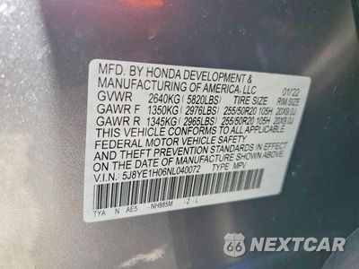 Zdjęcie 13 z 13 samochodu: 2022 ACURA MDX A-SPEC VIN:5J8YE1H06NL040072 - miniatura