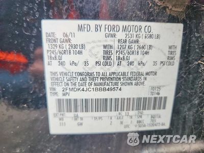 Zdjęcie 13 z 13 samochodu: 2011 FORD EDGE SEL VIN:2FMDK4JC1BBB49574 - miniatura
