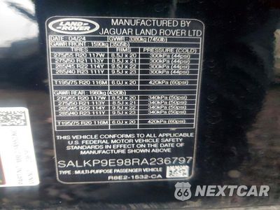 Zdjęcie 13 z 13 samochodu: 2024 LAND ROVER RANGE ROVER SE VIN:SALKP9E98RA236797 - miniatura