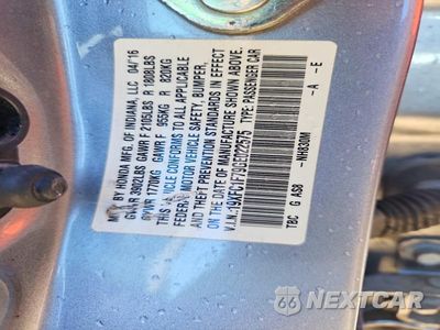 Zdjęcie 12 z 12 samochodu: 2016 HONDA CIVIC EXL VIN:19XFC1F79GE022575 - miniatura
