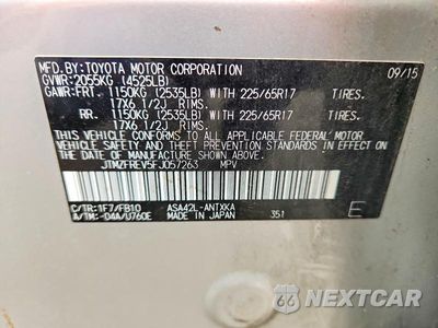 Zdjęcie 13 z 13 samochodu: 2015 TOYOTA RAV4 LE VIN:JTMZFREV5FJ057263 - miniatura