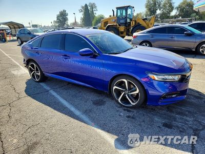 Czwarte zdjęcie samochodu z boku: 2019 HONDA ACCORD SPORT VIN:1HGCV1F3XKA112227 - miniatura