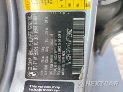 Zdjęcie 14 z 14 samochodu: 2007 BMW X3 3.0SI VIN:WBXPC93447WF29621 - miniatura
