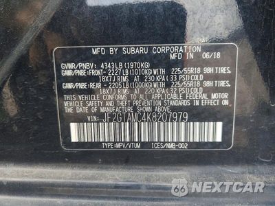 Zdjęcie 13 z 13 samochodu: 2019 SUBARU CROSSTREK LIMITED VIN:JF2GTAMC4K8207979 - miniatura
