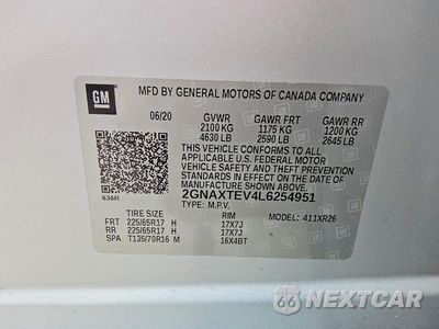 Zdjęcie 12 z 12 samochodu: 2020 CHEVROLET EQUINOX LT VIN:2GNAXTEV4L6254951 - miniatura