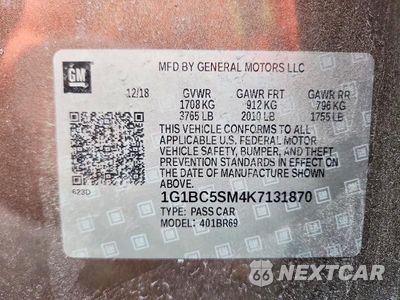 Zdjęcie 12 z 12 samochodu: 2019 CHEVROLET CRUZE LS VIN:1G1BC5SM4K7131870 - miniatura