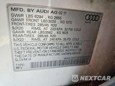 Zdjęcie 14 z 14 samochodu: 2017 AUDI Q7 PREMIUM PLUS VIN:WA1LHAF74HD044176 - miniatura