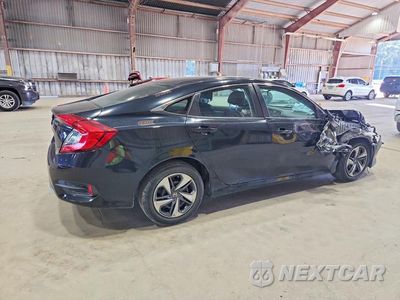 Trzecie zdjęcie samochodu z tyłu: 2019 HONDA CIVIC LX VIN:2HGFC2F69KH596136 - miniatura
