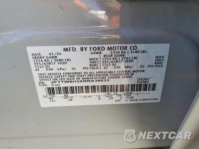 Zdjęcie 12 z 12 samochodu: 2024 FORD MAVERICK XLT VIN:3FTTW8H3XRRA38633 - miniatura