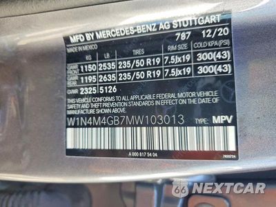 Zdjęcie 14 z 14 samochodu: 2021 MERCEDES-BENZ GLB 250 VIN:W1N4M4GB7MW103013 - miniatura