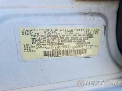 Zdjęcie 12 z 12 samochodu: 2011 NISSAN SENTRA 2.0 VIN:3N1AB6APXBL620098 - miniatura