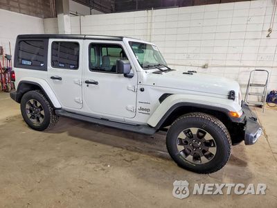 Czwarte zdjęcie samochodu z boku: 2018 JEEP WRANGLER UNLIMITED SAHARA VIN:1C4HJXEGXJW173585 - miniatura