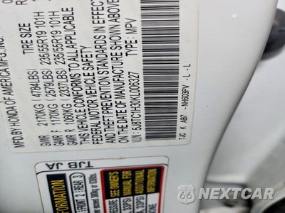 Zdjęcie 14 z 14 samochodu: 2019 ACURA RDX VIN:5J8TC1H30KL006327 - miniatura