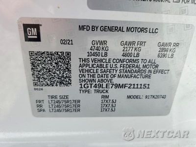 Zdjęcie 12 z 12 samochodu: 2021 GMC SIERRA K2500 HEAVY DUTY VIN:1GT49LE79MF211151 - miniatura