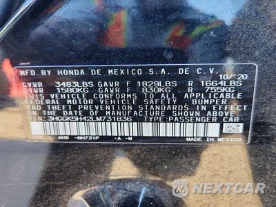 Zdjęcie 13 z 13 samochodu: 2020 HONDA FIT LX VIN:3HGGK5H42LM731836 - miniatura