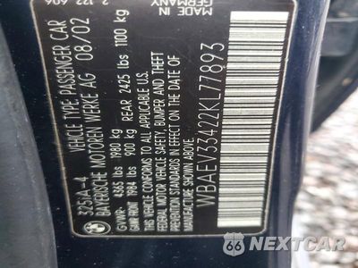 Zdjęcie 13 z 13 samochodu: 2002 BMW 325 I VIN:WBAEV33422KL77893 - miniatura