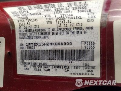 Zdjęcie 12 z 12 samochodu: 1992 FORD F150 VIN:1FTEX15H2NKB46000 - miniatura