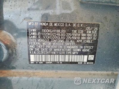 Zdjęcie 14 z 14 samochodu: 2027 HONDA HR-V EXL VIN:3CZRZ2H71VM711229 - miniatura