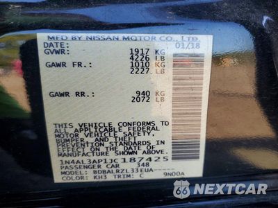 Zdjęcie 12 z 12 samochodu: 2018 NISSAN ALTIMA 2.5 SL VIN:1N4AL3AP1JC187425 - miniatura