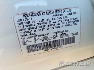 Zdjęcie 12 z 12 samochodu: 2015 INFINITI Q50 PREMIUM VIN:JN1BV7AP7FM347683 - miniatura