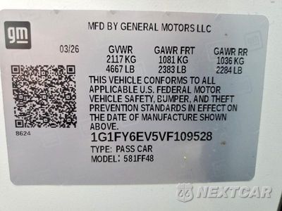 Zdjęcie 12 z 12 samochodu: 2027 CHEVROLET BOLT LT VIN:1G1FY6EV5VF109528 - miniatura