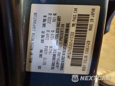 Zdjęcie 12 z 12 samochodu: 2016 MAZDA 6 SPORT VIN:JM1GJ1U52G1415302 - miniatura