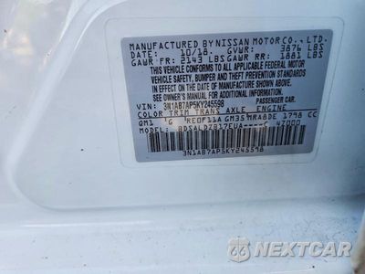 Zdjęcie 12 z 12 samochodu: 2019 NISSAN SENTRA SV VIN:3N1AB7AP5KY245598 - miniatura
