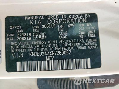 Zdjęcie 13 z 13 samochodu: 2022 KIA SELTOS S VIN:KNDEU2AAXN7260062 - miniatura