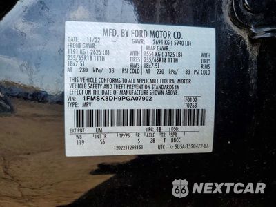 Zdjęcie 13 z 13 samochodu: 2023 FORD EXPLORER XLT VIN:1FMSK8DH9PGA07902 - miniatura