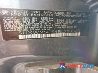 Zdjęcie 12 z 12 samochodu: 2011 BMW X3 XDRIVE28I VIN:5UXWX5C54BL703563 - miniatura
