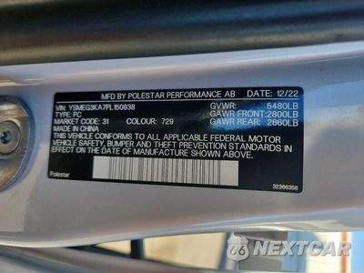 Zdjęcie 12 z 12 samochodu: 2023 POLESTAR 2 VIN:YSMEG3KA7PL150838 - miniatura