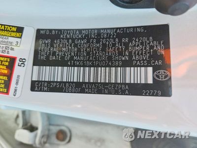 Zdjęcie 12 z 12 samochodu: 2023 TOYOTA CAMRY XSE VIN:4T1K61BK1PU074389 - miniatura