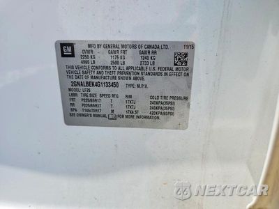 Zdjęcie 14 z 14 samochodu: 2016 CHEVROLET EQUINOX LS VIN:2GNALBEK4G1133450 - miniatura